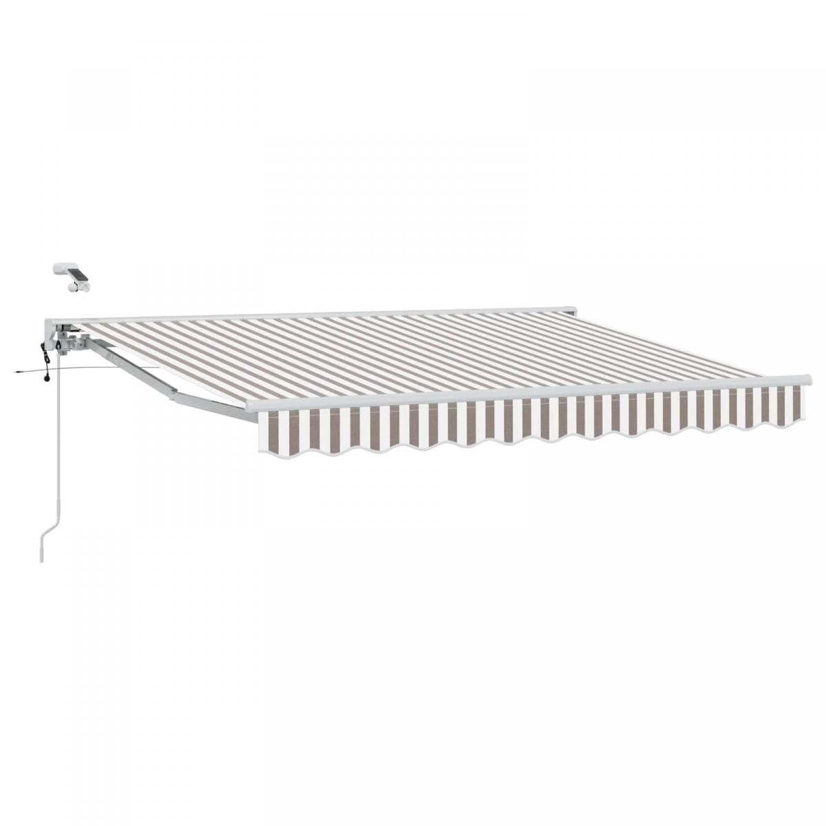 Toldo Retráctil Eléctrico Verde, Blanco, Antracita 5 x 3,5 m