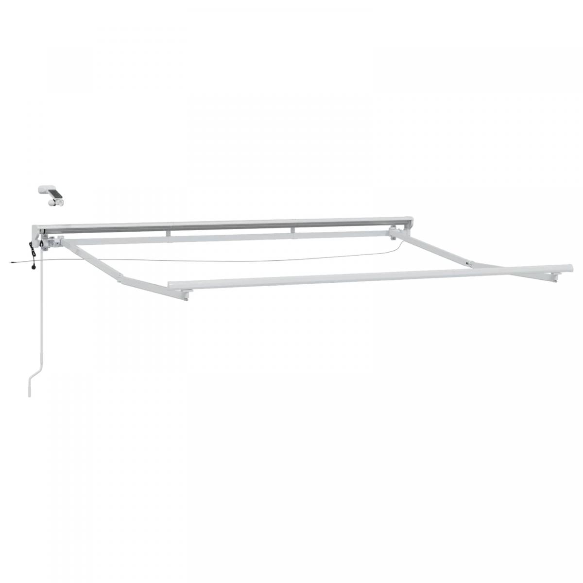 Toldo Retráctil Eléctrico Verde, Blanco, Antracita 5 x 3,5 m