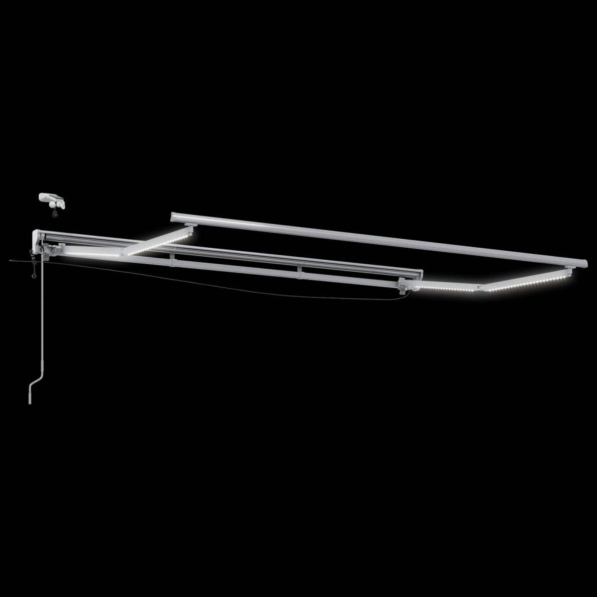 Toldo Retráctil Eléctrico Verde, Blanco, Antracita 5 x 3,5 m