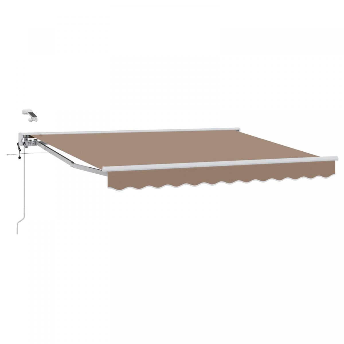 Toldo Retráctil Eléctrico Verde, Blanco, Antracita 5 x 3,5 m