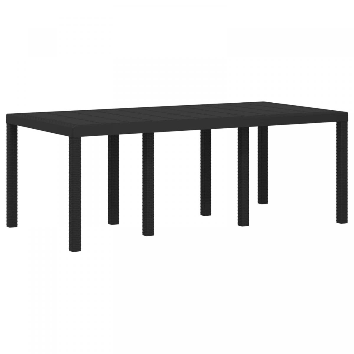 Conjunto de Comedor de Jardín 7 uds. Gris Claro y Antracita PP