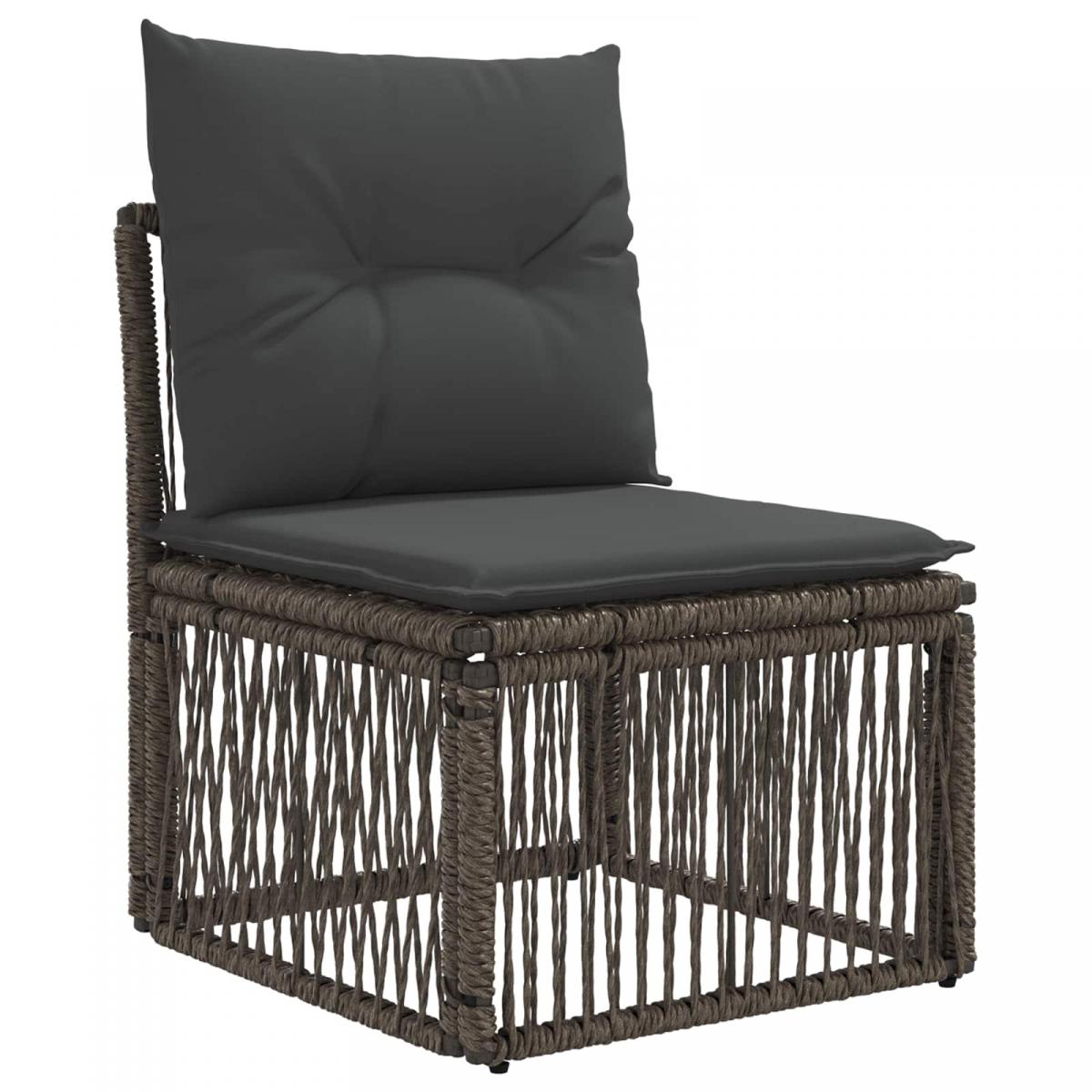 Conjunto de sofás de jardín 7 uds. Gris y Gris Oscuro