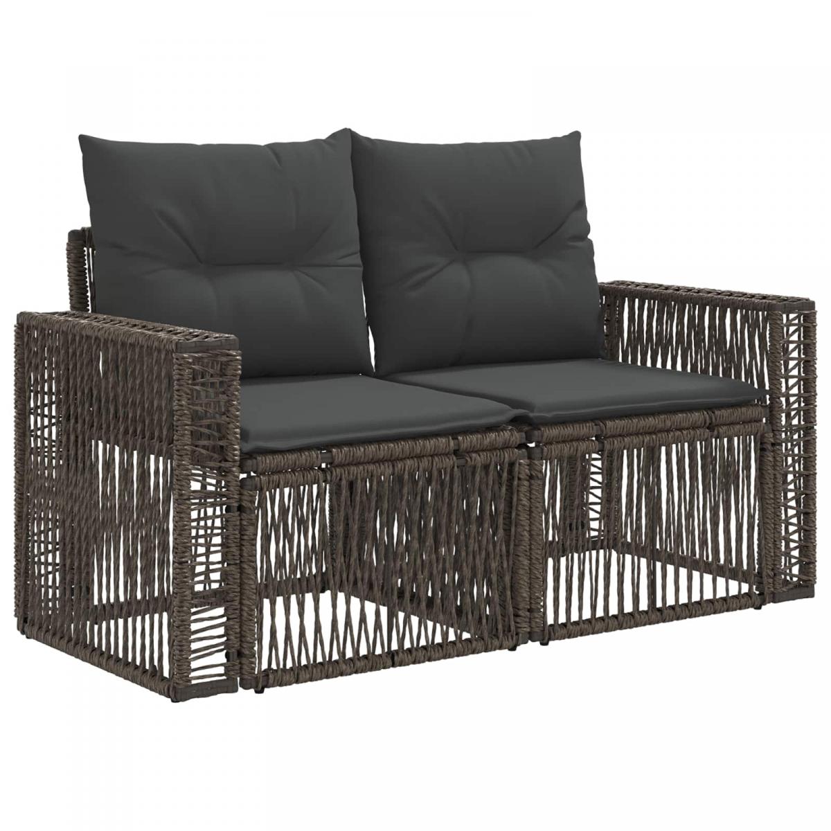 Conjunto de sofás de jardín 7 uds. Gris y Gris Oscuro