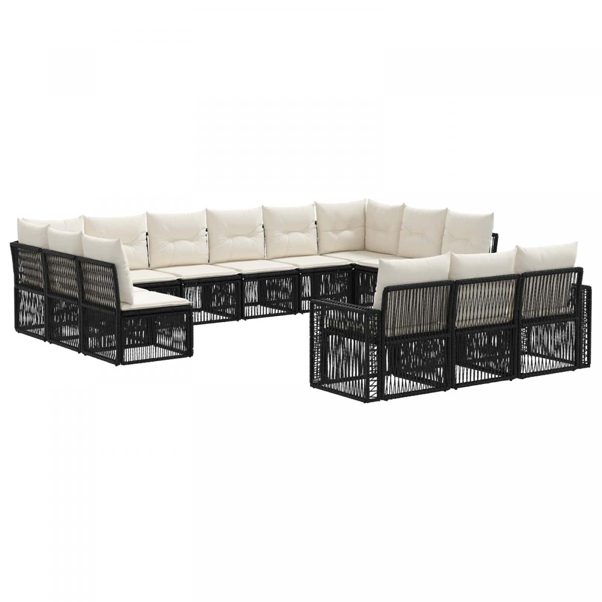 Conjunto de sofás de jardín 13 uds