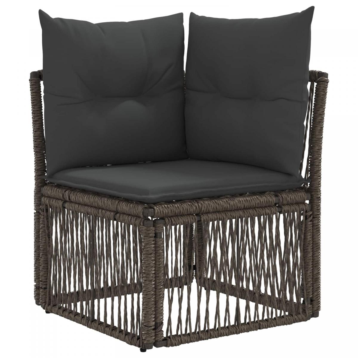 Conjunto de sofás de jardín 11 uds. Beige y Gris Claro