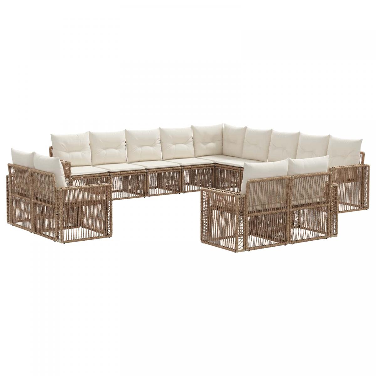 Conjunto de sofás de jardín 13 uds