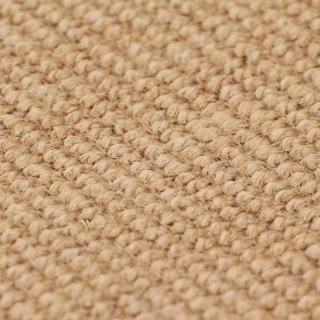 Alfombra de yute con reverso de latex color natural 160x230 cm