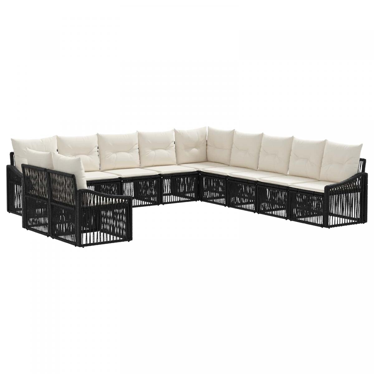 Conjunto de sofás de jardín 11 uds. 11 plaza