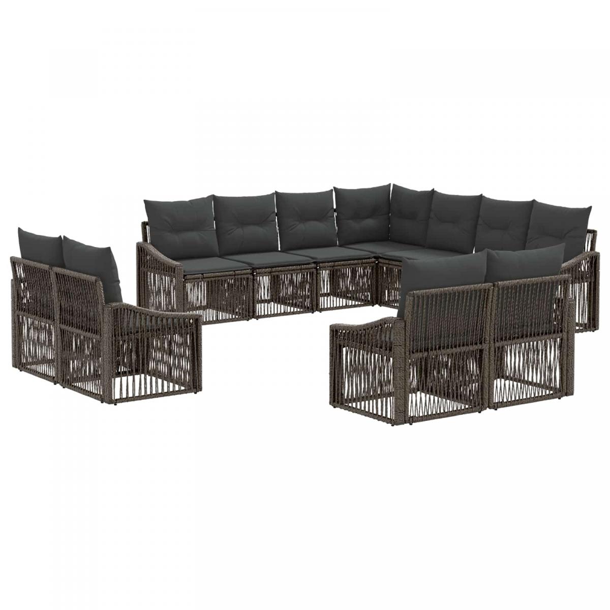 Conjunto de sofás de jardín 11 uds. 11 plaza