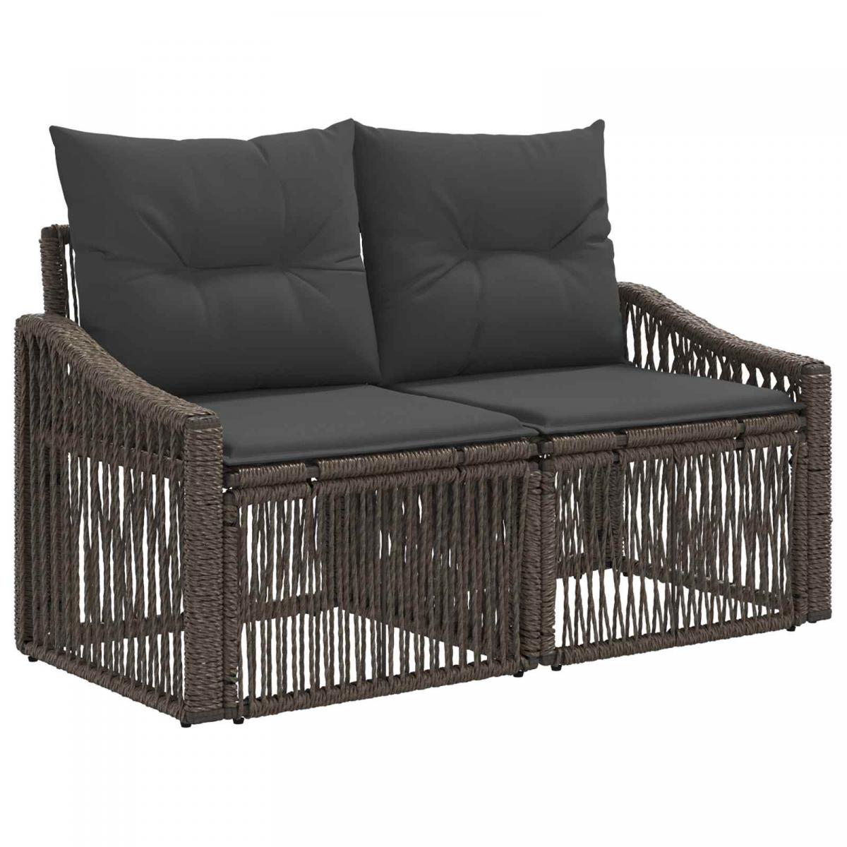 Conjunto de sofás de jardín 10 uds. 9 plaza