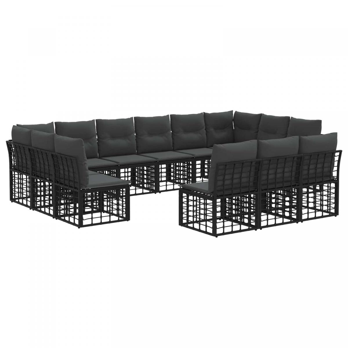 Conjunto de sofás de exterior 13 uds. 13 plaza