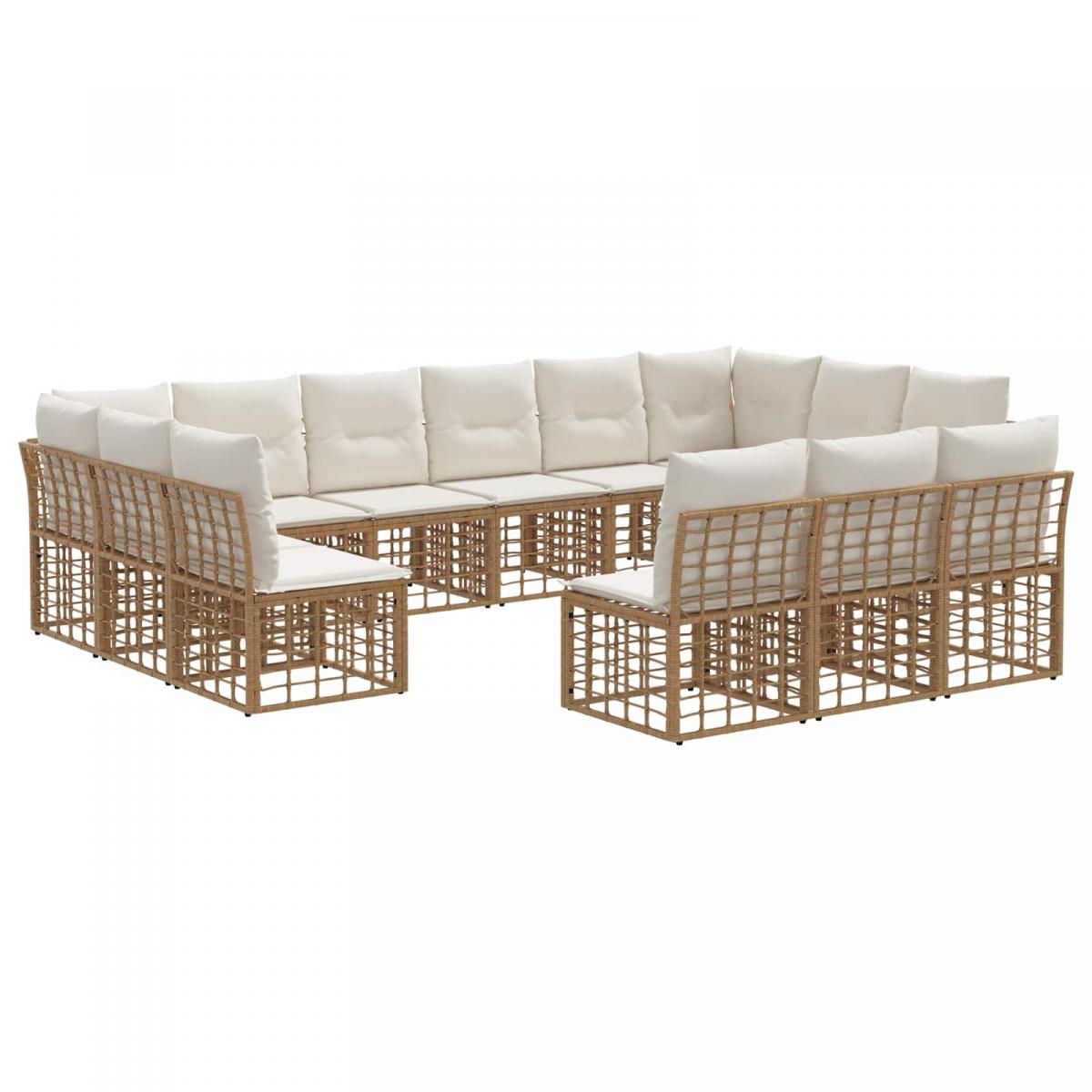 Conjunto de sofás de exterior 13 uds. 13 plaza