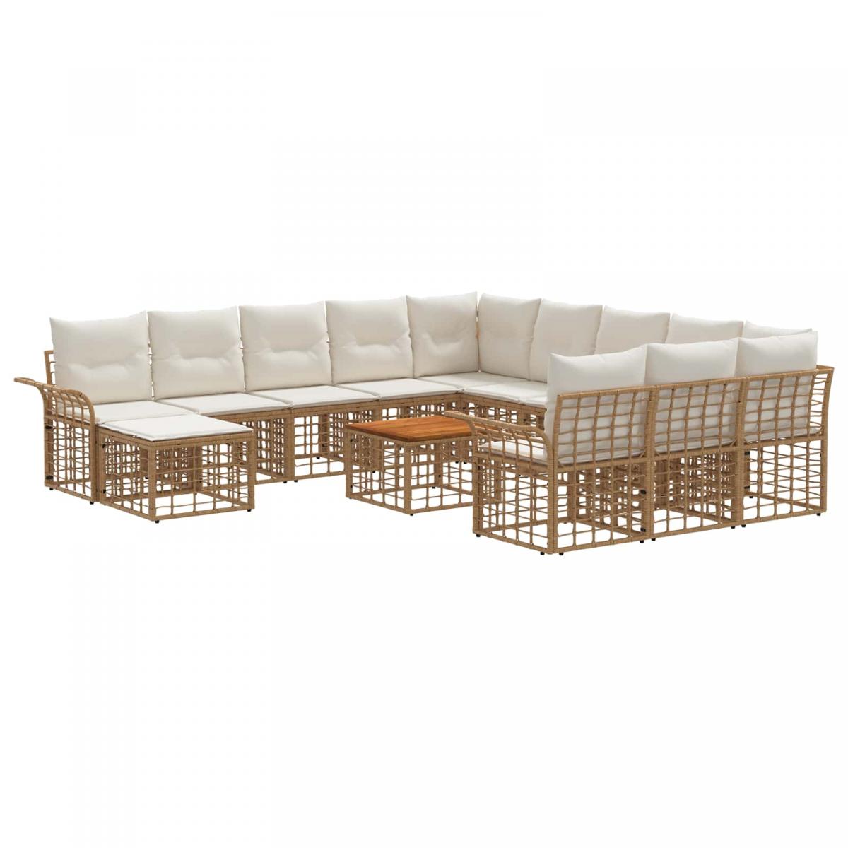 Conjunto de sofás de jardín 13 uds