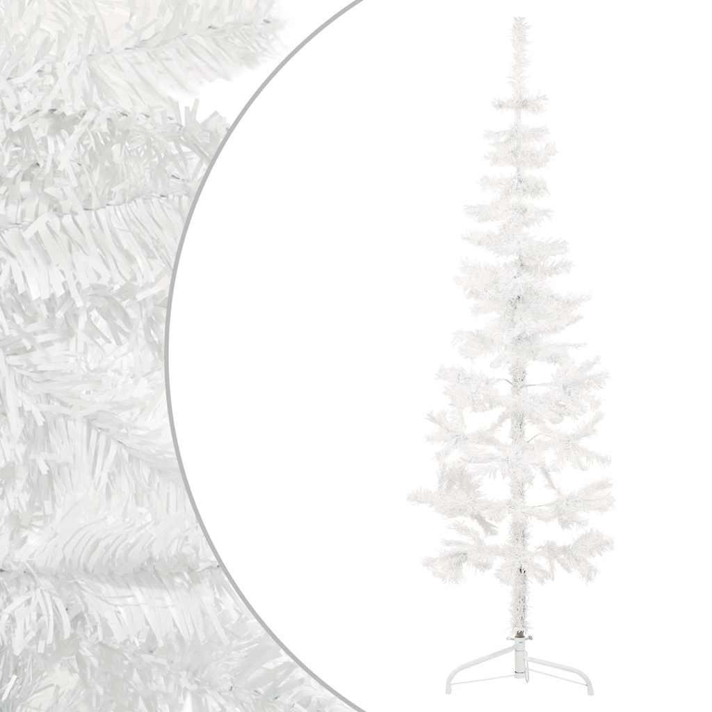 Medio árbol de Navidad artificial con soporte