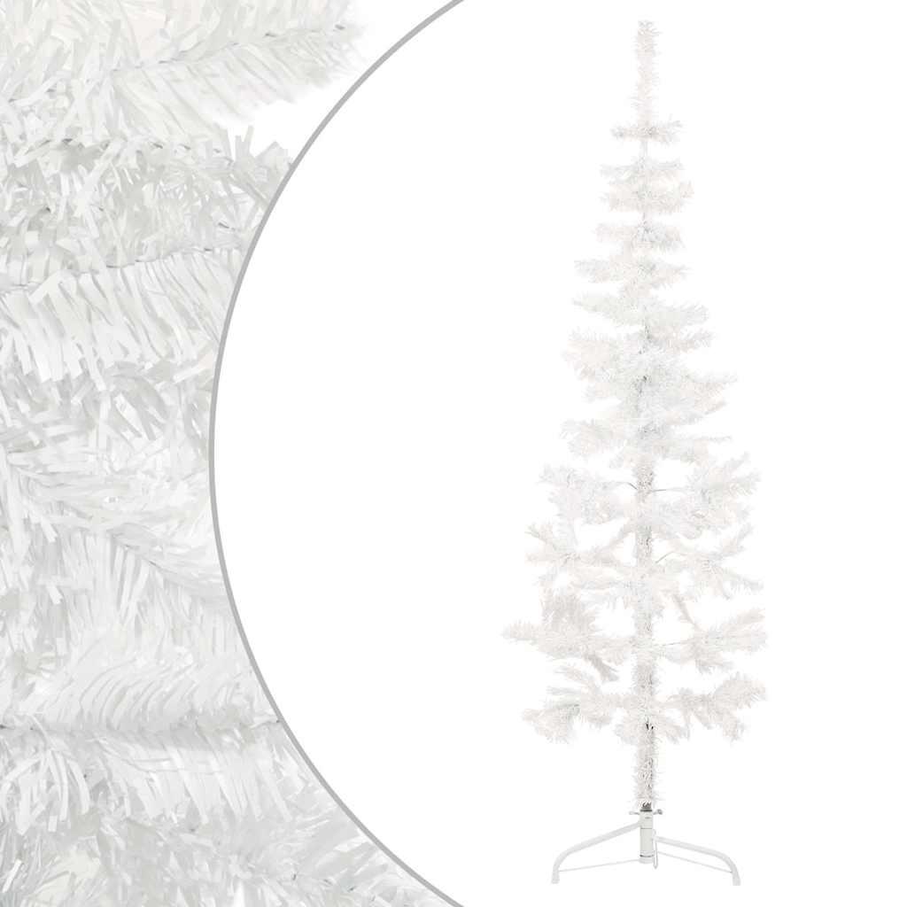 Medio árbol de Navidad artificial con soporte