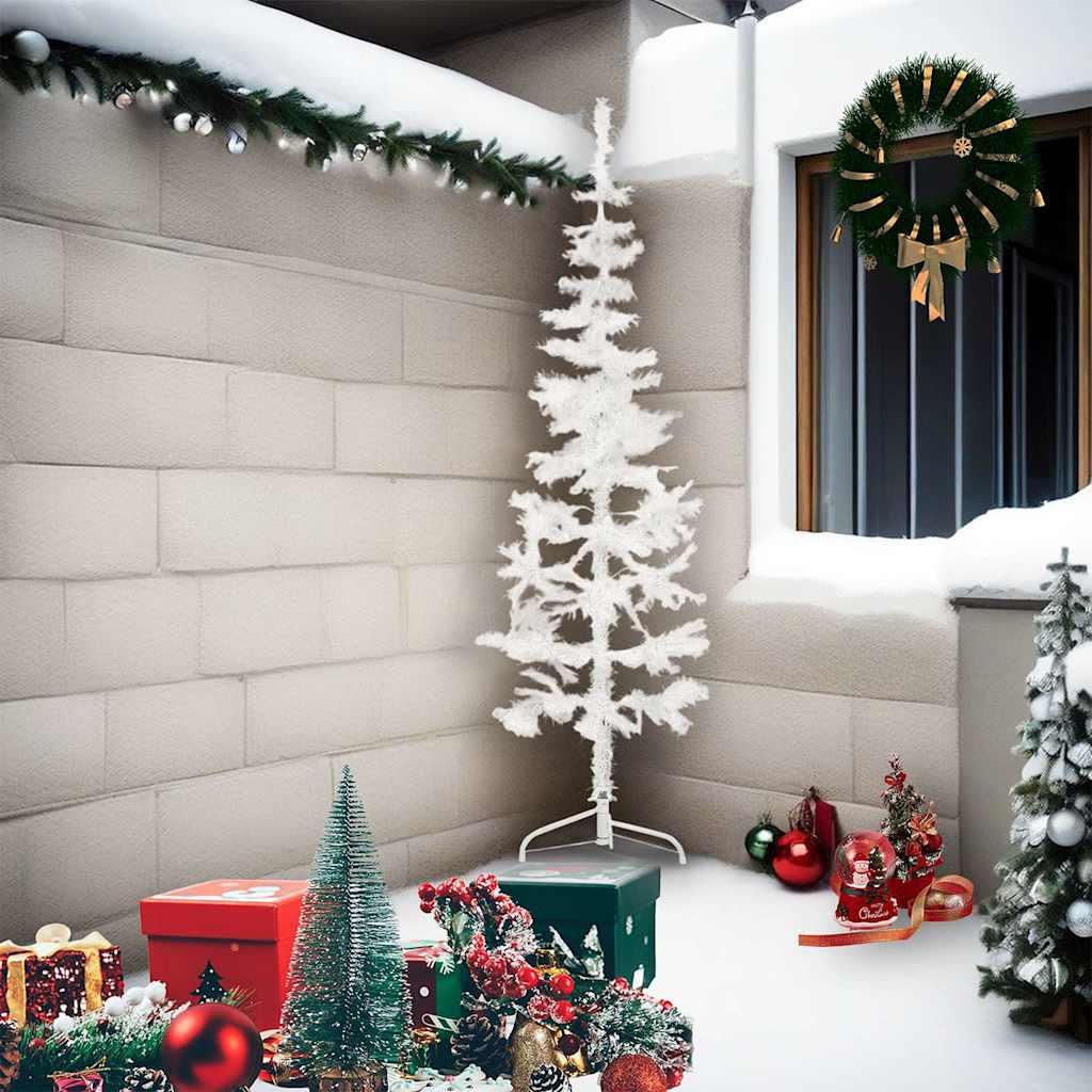 Medio árbol de Navidad artificial con soporte