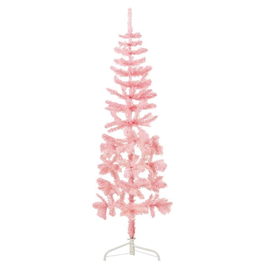 Medio árbol de Navidad artificial con soporte