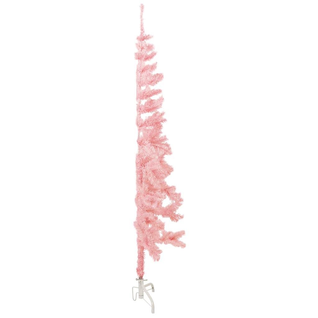 Medio árbol de Navidad artificial con soporte