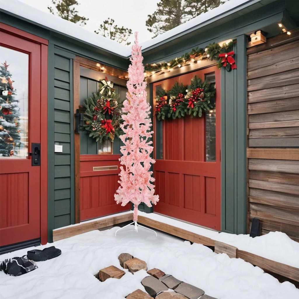Medio árbol de Navidad artificial con soporte
