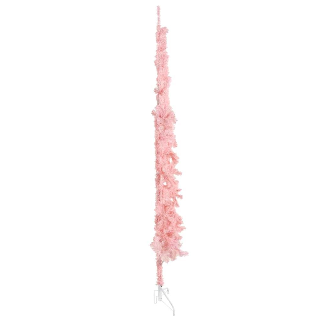 Medio árbol de Navidad artificial con soporte