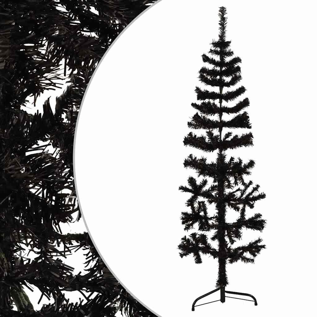 Medio árbol de Navidad artificial con soporte