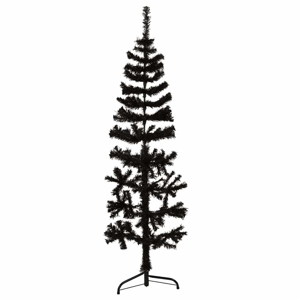 Medio árbol de Navidad artificial con soporte