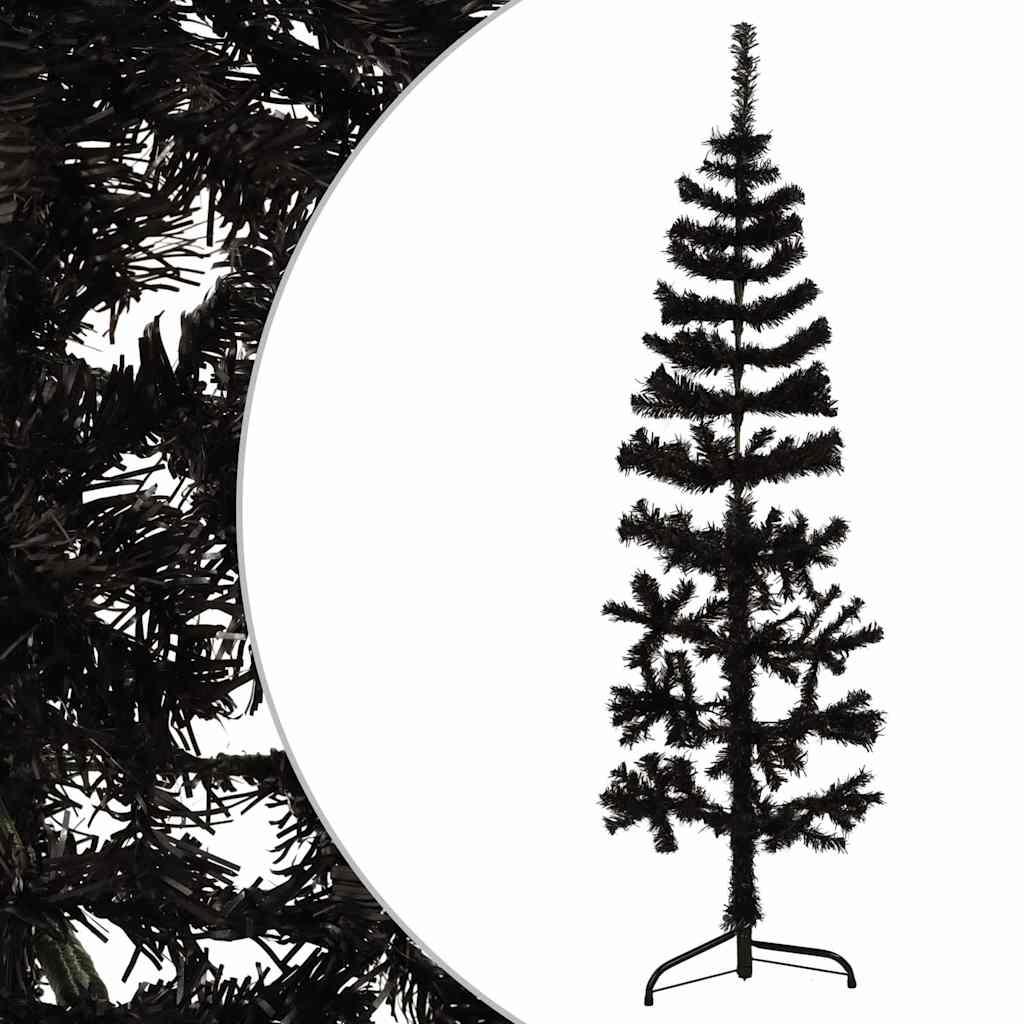 Medio árbol de Navidad artificial con soporte