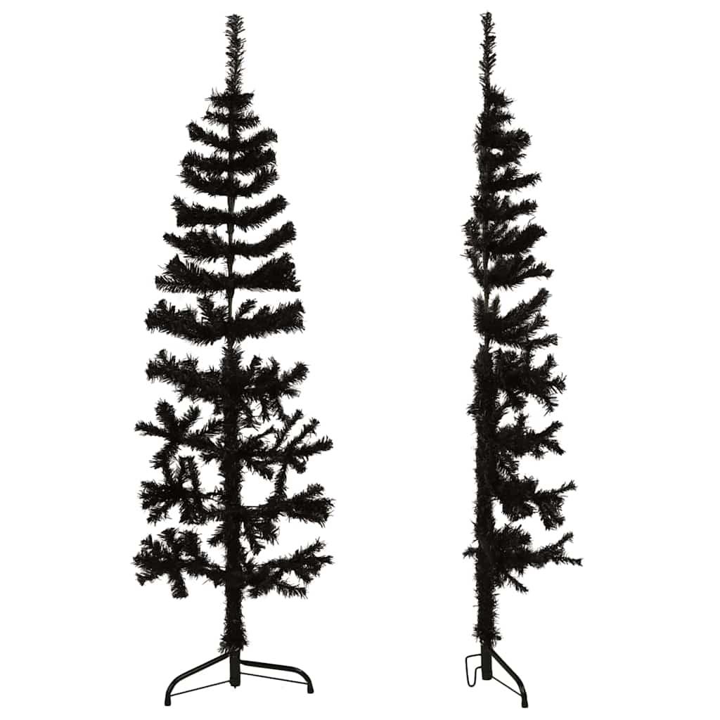 Medio árbol de Navidad artificial con soporte