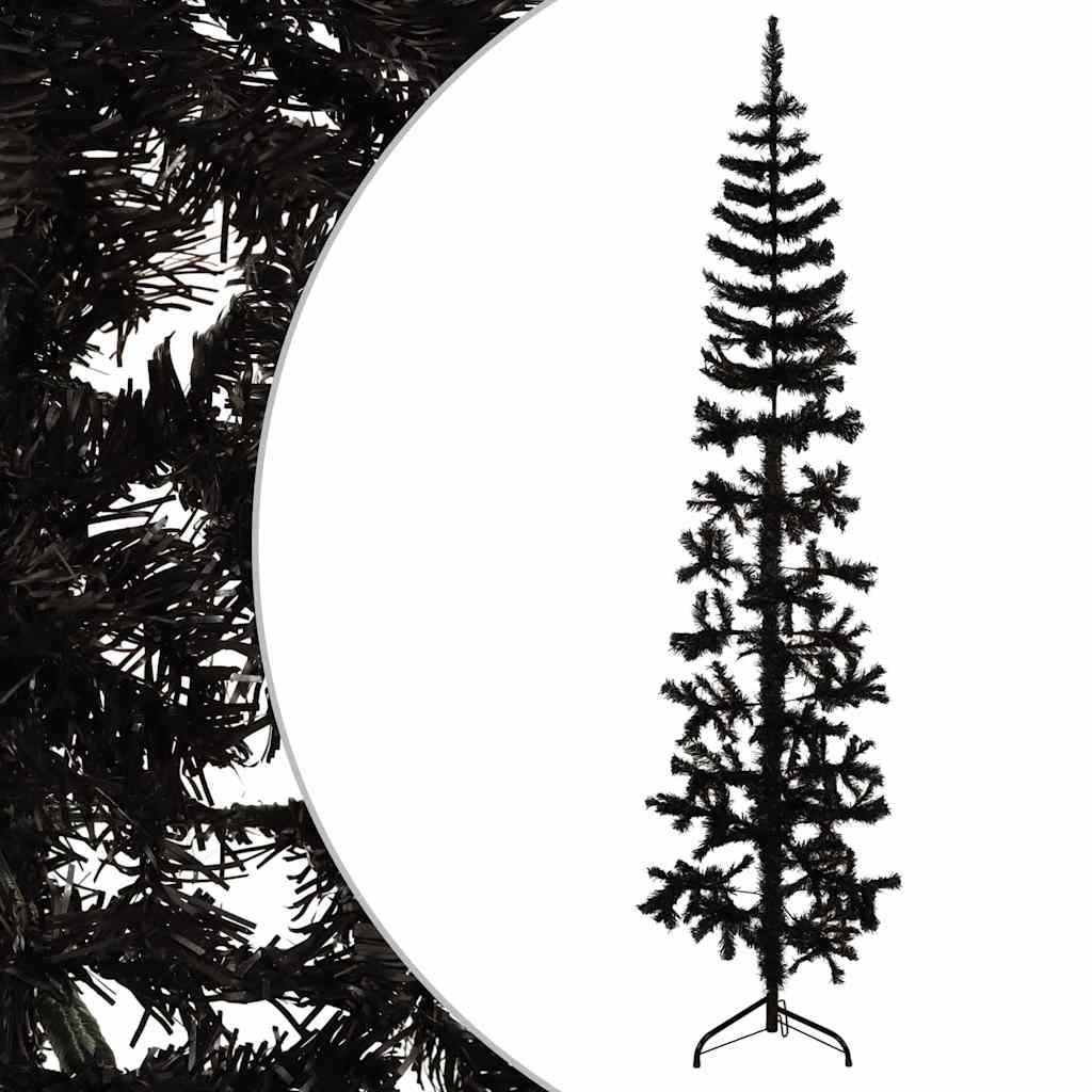 Medio árbol de Navidad artificial con soporte