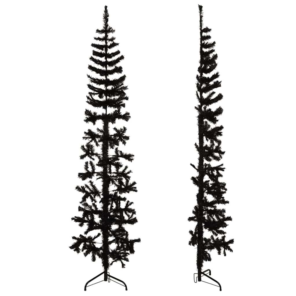 Medio árbol de Navidad artificial con soporte