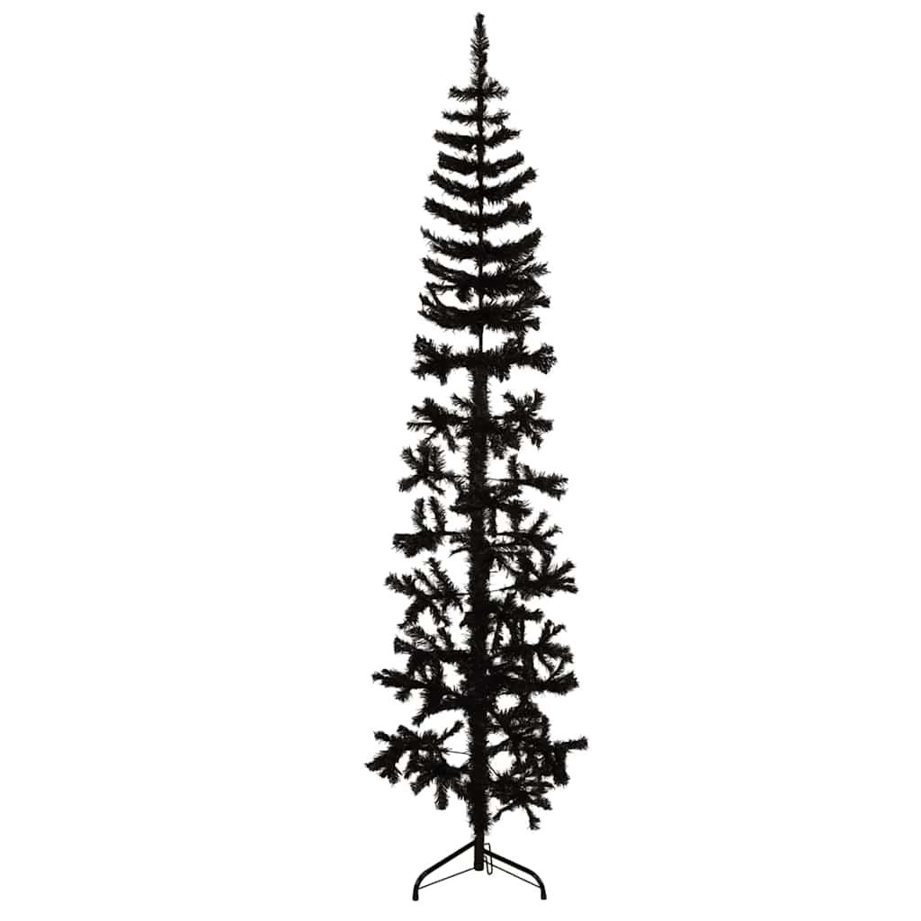 Medio árbol de Navidad artificial con soporte