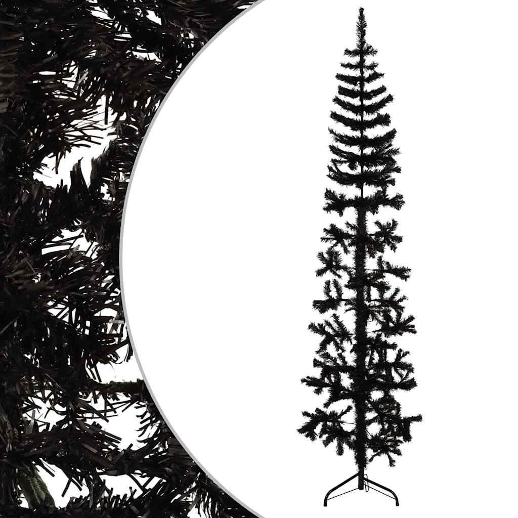 Medio árbol de Navidad artificial con soporte