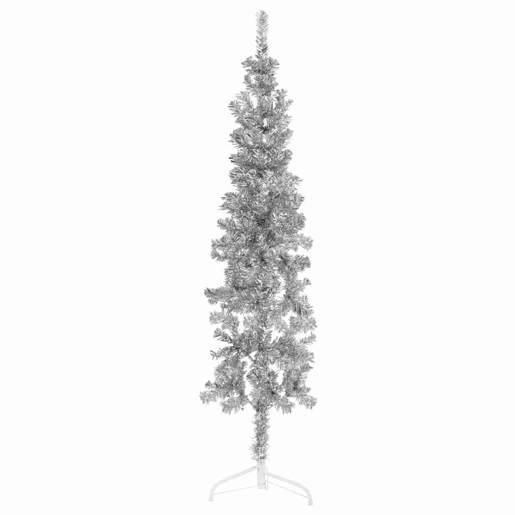 Medio árbol de Navidad artificial con soporte
