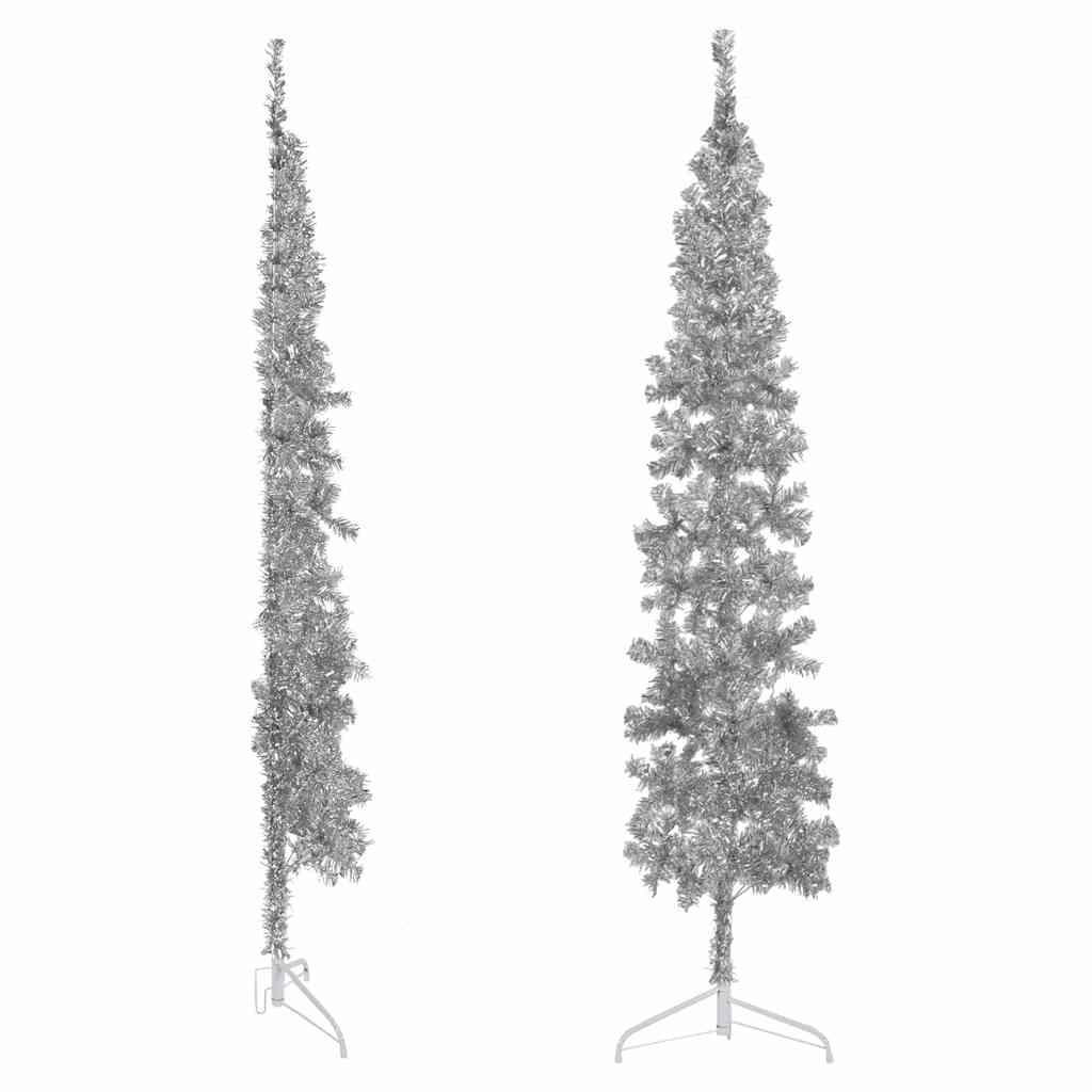 Medio árbol de Navidad artificial con soporte