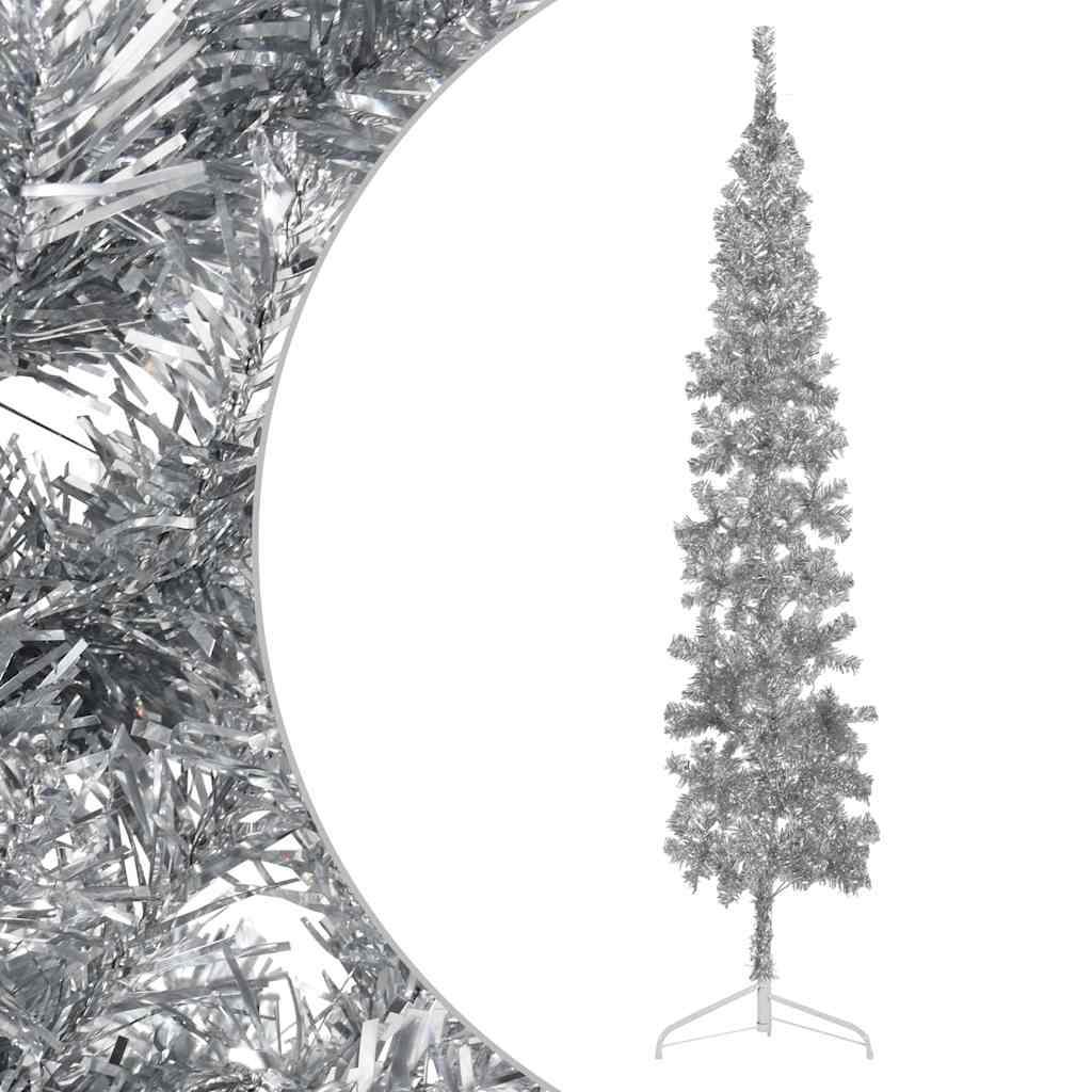 Medio árbol de Navidad artificial con soporte