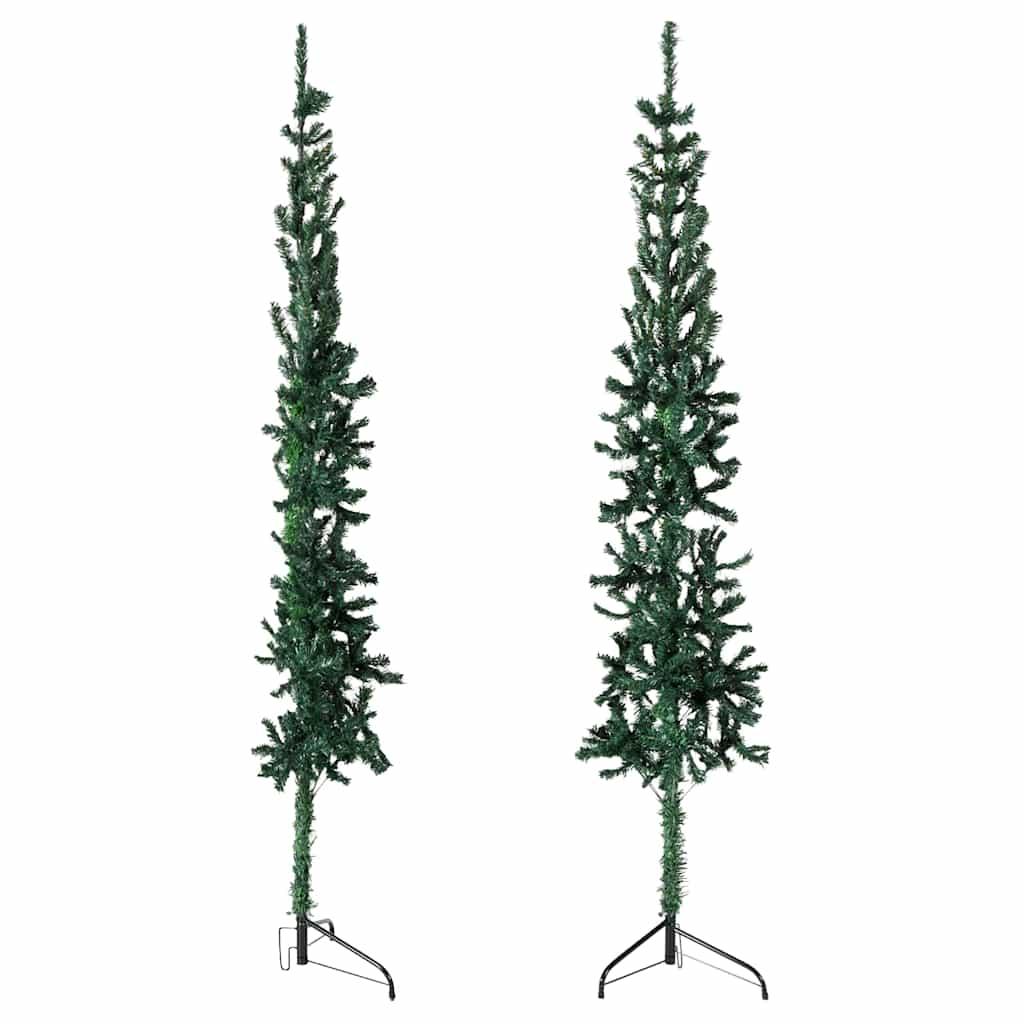 Medio árbol de Navidad artificial con soporte