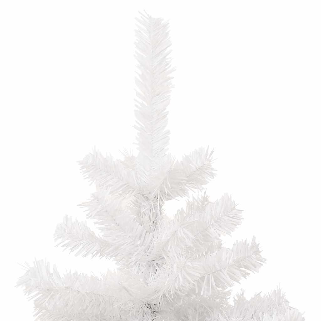 Árbol de Navidad en espiral con luces y macetero blanco 120 cm