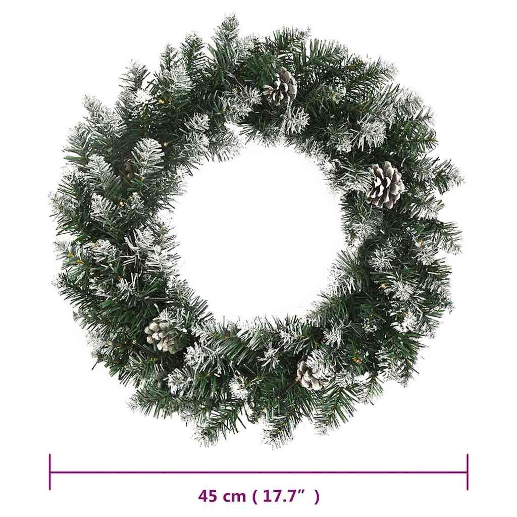Corona de Navidad con luces LED PVC