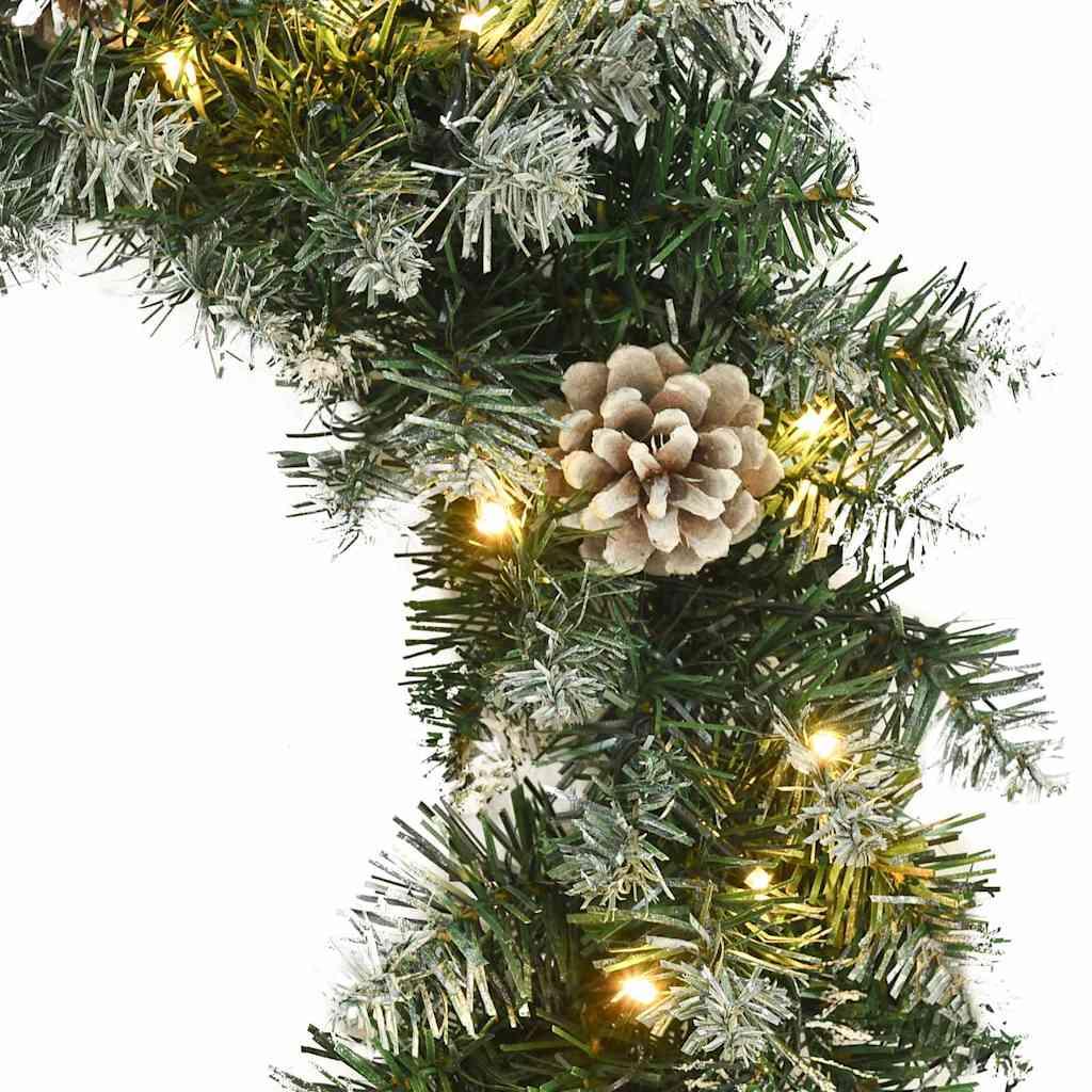 Corona de Navidad con luces LED PVC