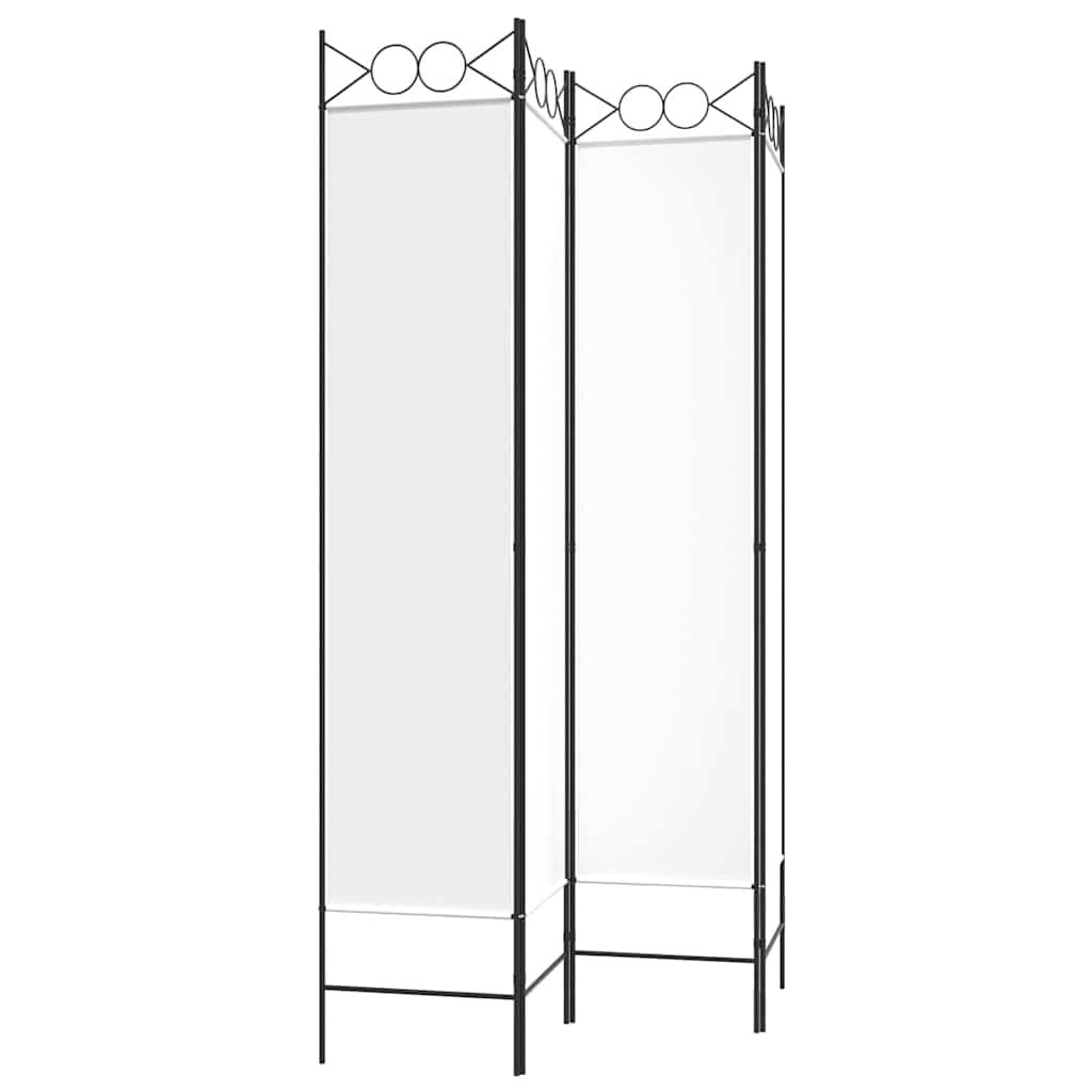 Biombo divisor de 4 paneles de tela gris antracita 160x200 cm
