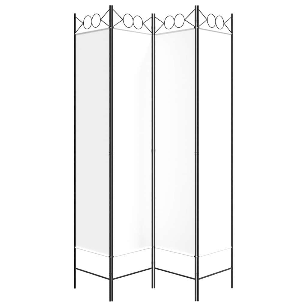 Biombo divisor de 4 paneles de tela gris antracita 160x200 cm