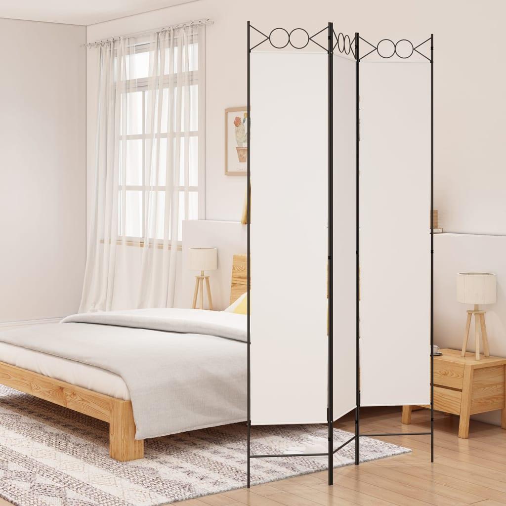 Biombo divisor de 3 paneles de tela gris antracita 120x200 cm