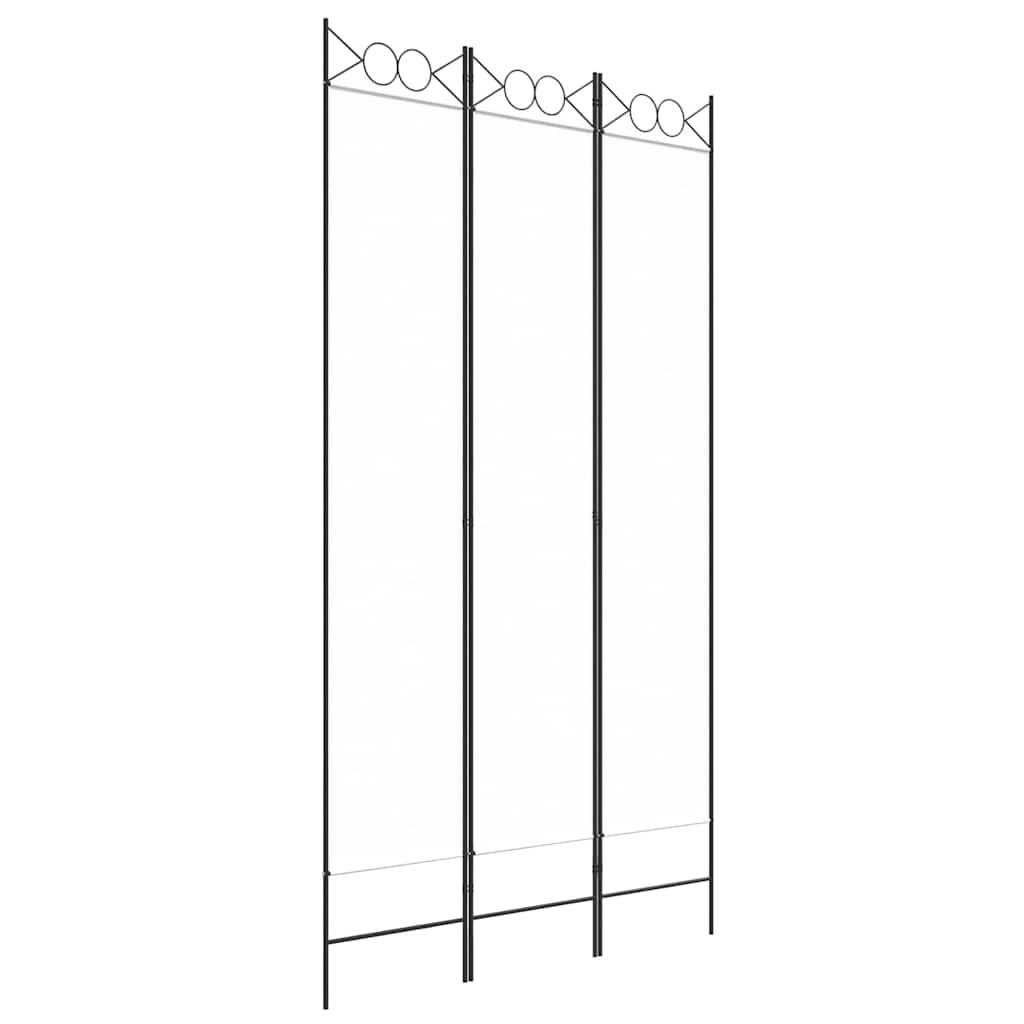 Biombo divisor de 3 paneles de tela gris antracita 120x200 cm
