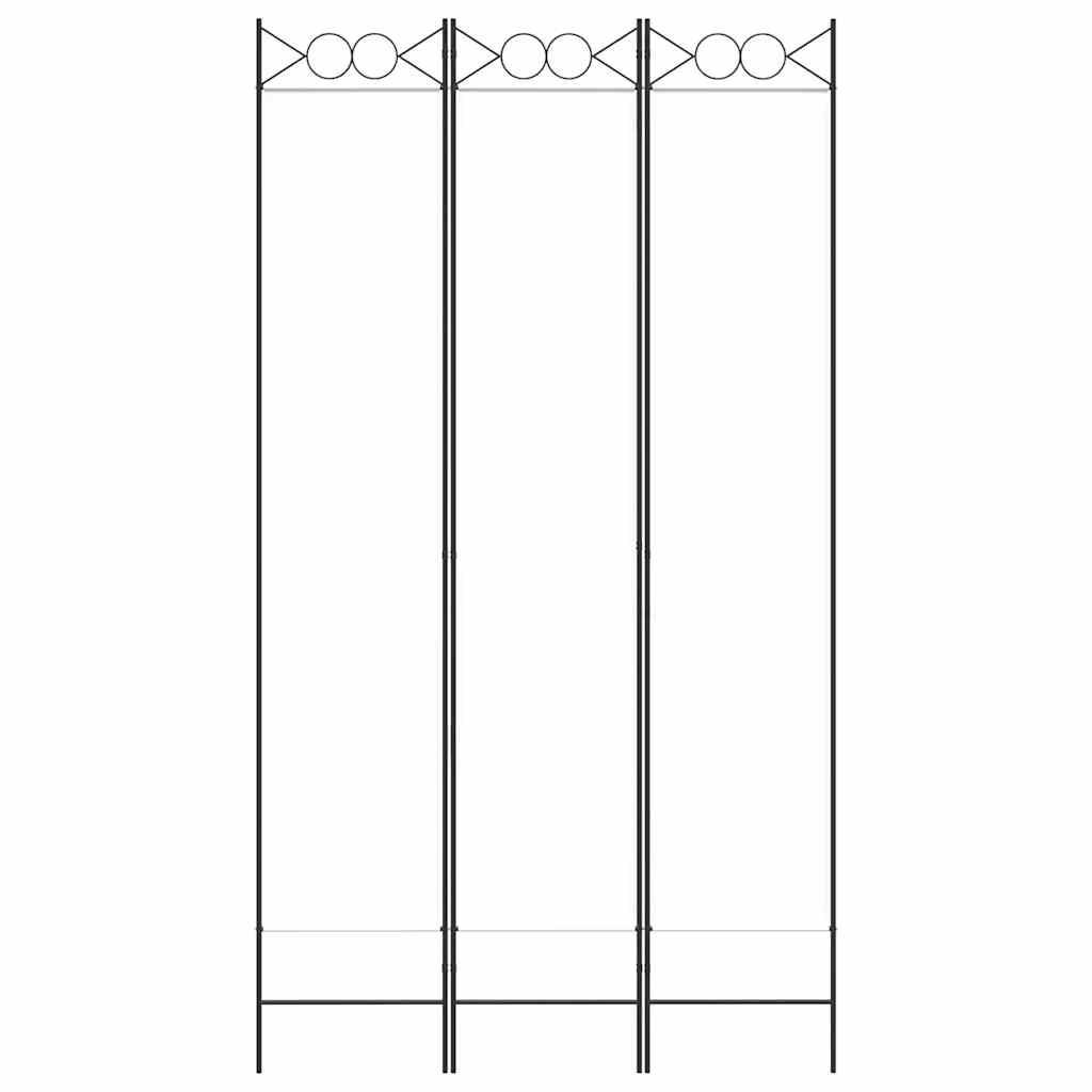 Biombo divisor de 3 paneles de tela gris antracita 120x200 cm