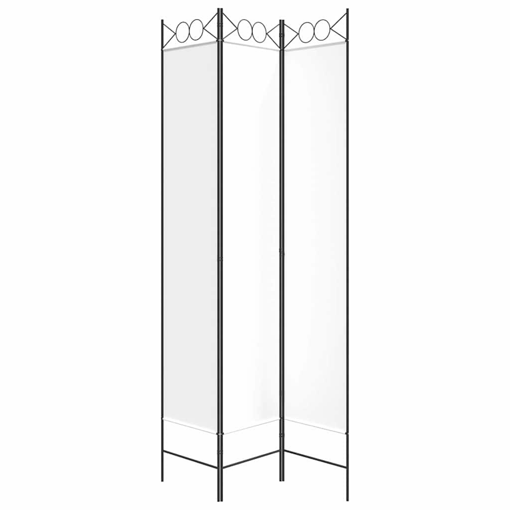 Biombo divisor de 3 paneles de tela gris antracita 120x200 cm