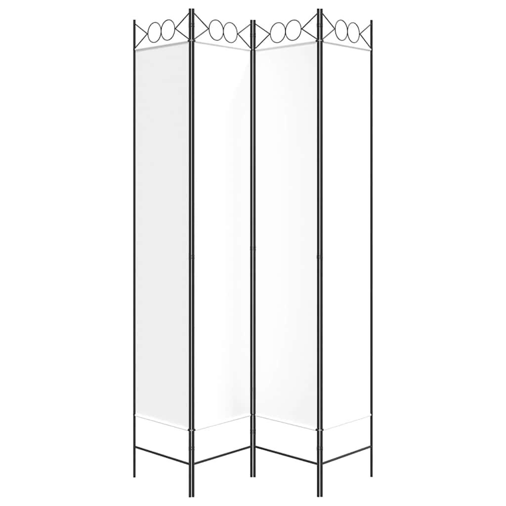 Biombo divisor de 4 paneles de tela gris antracita 200x220 cm