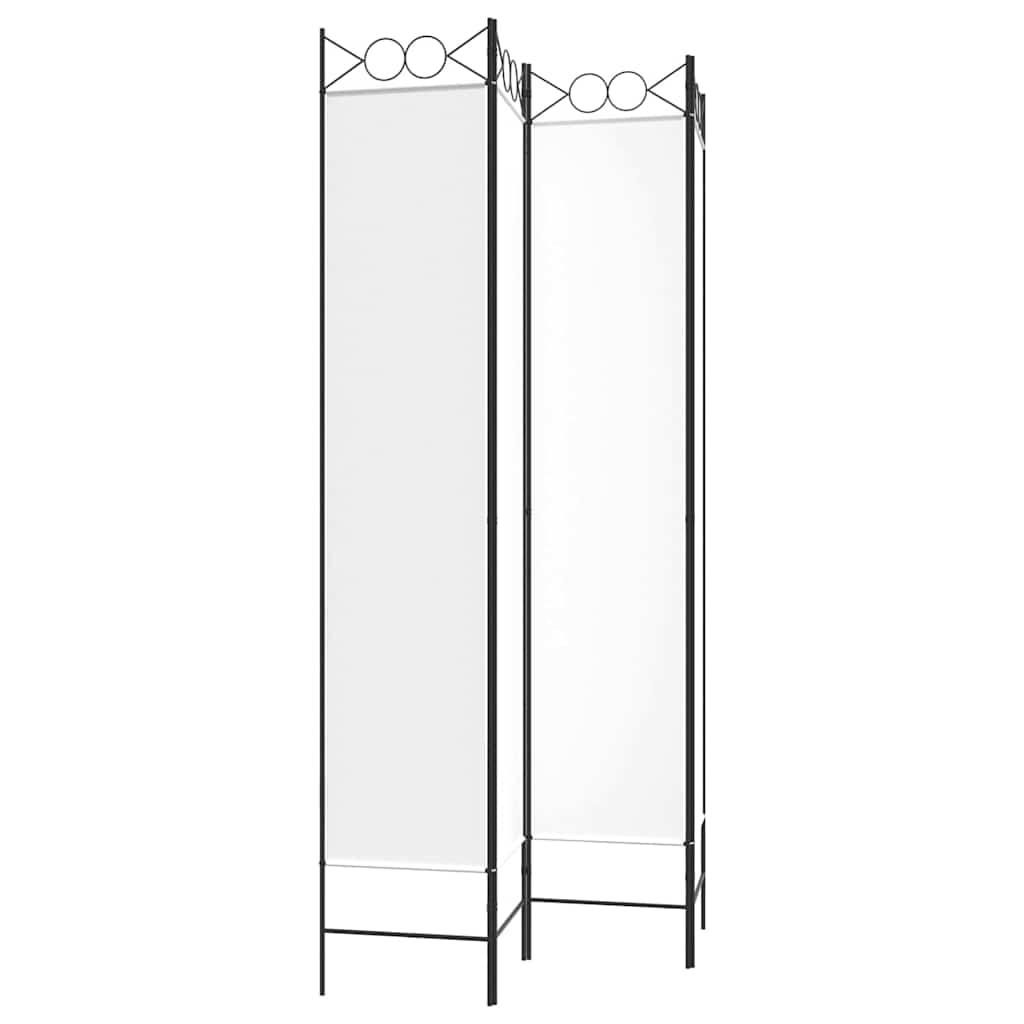 Biombo divisor de 4 paneles de tela gris antracita 200x220 cm