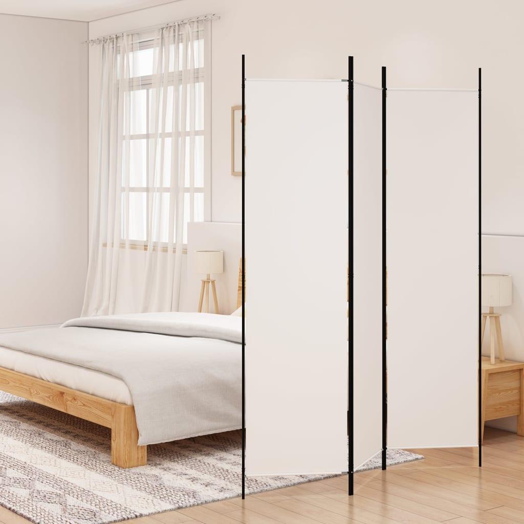 Biombo divisor de 3 paneles de tela gris antracita 120x200 cm