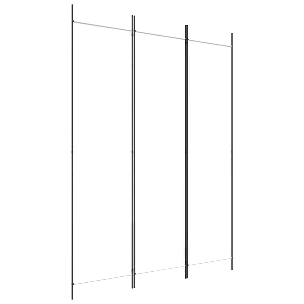 Biombo divisor de 3 paneles de tela gris antracita 120x200 cm