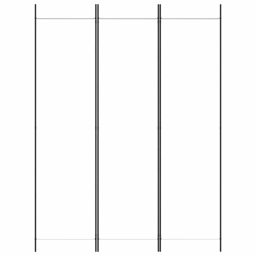 Biombo divisor de 3 paneles de tela gris antracita 120x200 cm